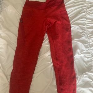 Red Lululemon Sweater leggings Size 6